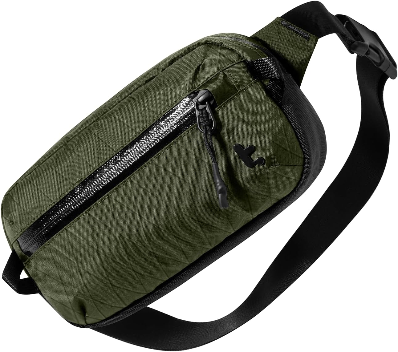 tomtoc 1,5 l crossbody väska med RFID-skydd, liten unisex axelremsväska, sling bag, lätt, vattentät sling bag, för utomhusresor, svart