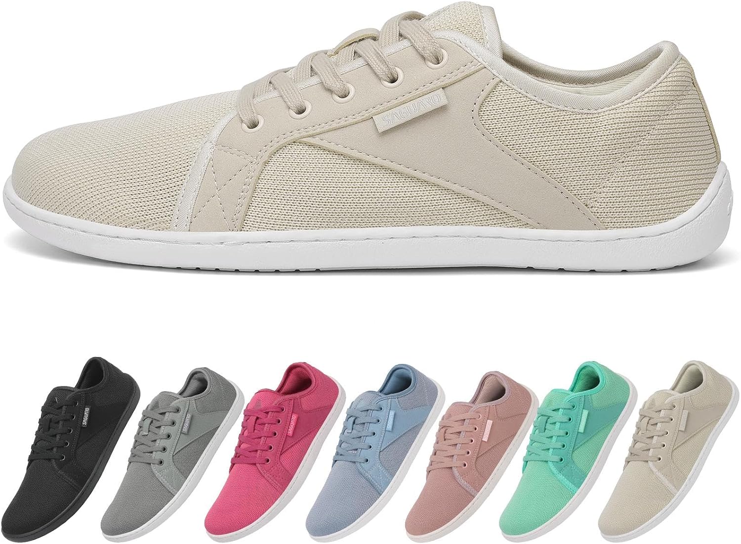 SAGUARO Unisex Knit Barfoot skor med Zero Drop Sula, Luck , Storlek 36–48