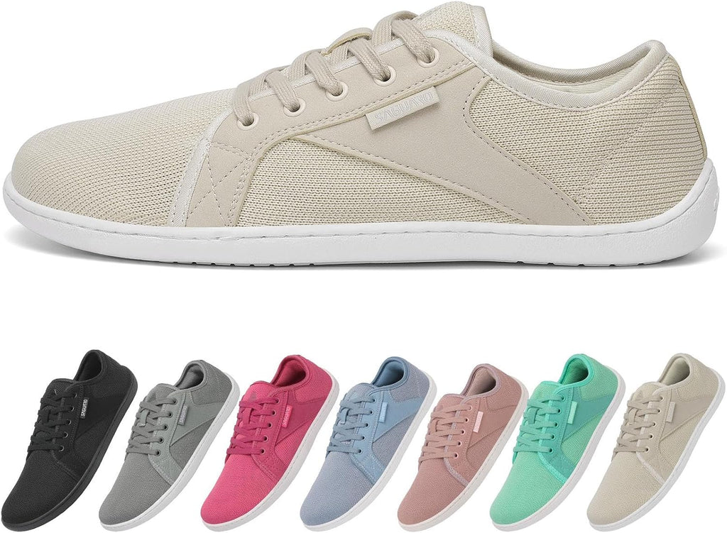 SAGUARO Unisex Knit Barfoot skor med Zero Drop Sula, Luck , Storlek 36–48