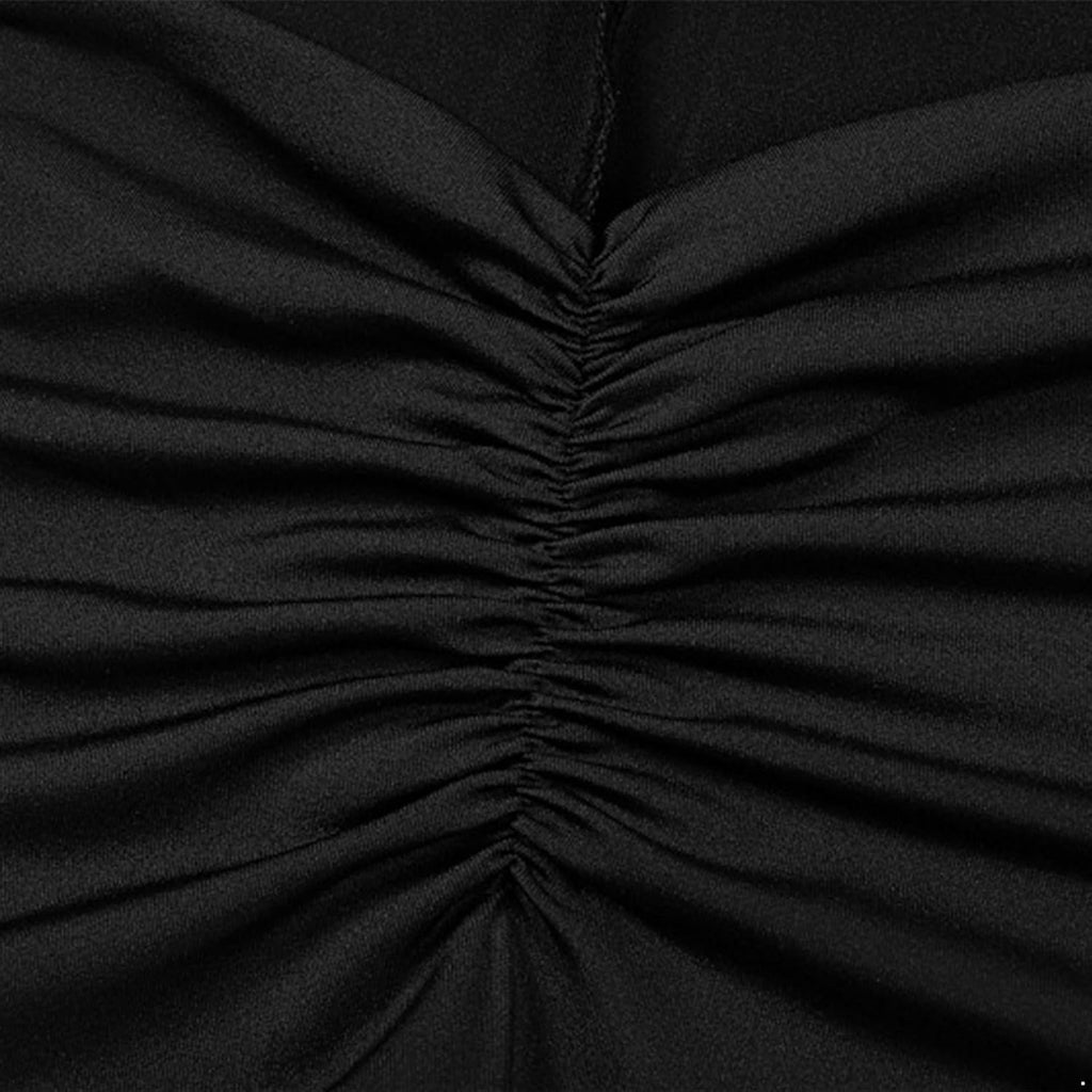 Agoky Dam bodyconklänning kortärmad ståkrage pennklänningar smal passform festklänning sommar affärsklänningar maxi lång kjol med förfining cut outs strandklänningar
