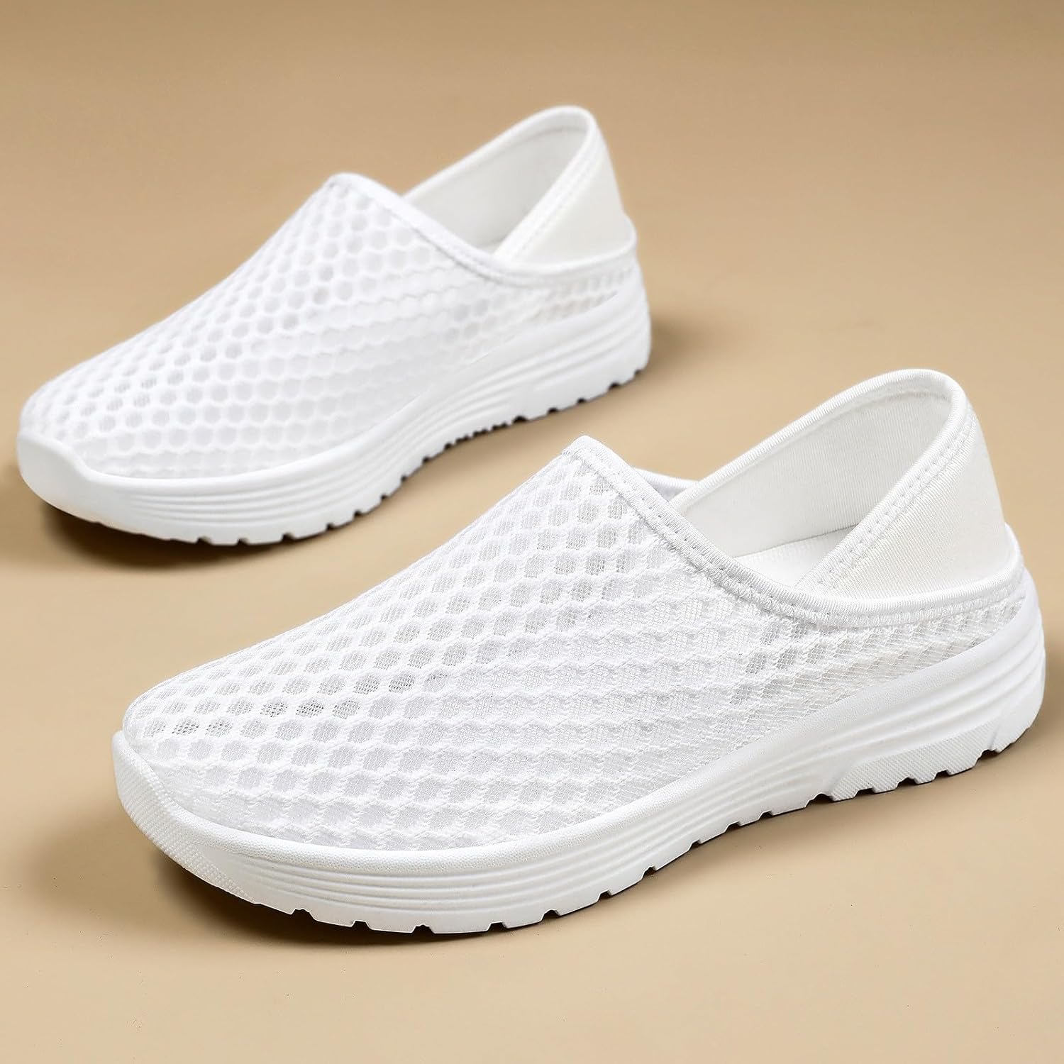 Legere bekväm snörfri herrsneakers, ventilerande herrsneakers, mjuk stickad topp, ortopediska slip-on skor, halkfria mjuka innersulor för fitness löpning promenader