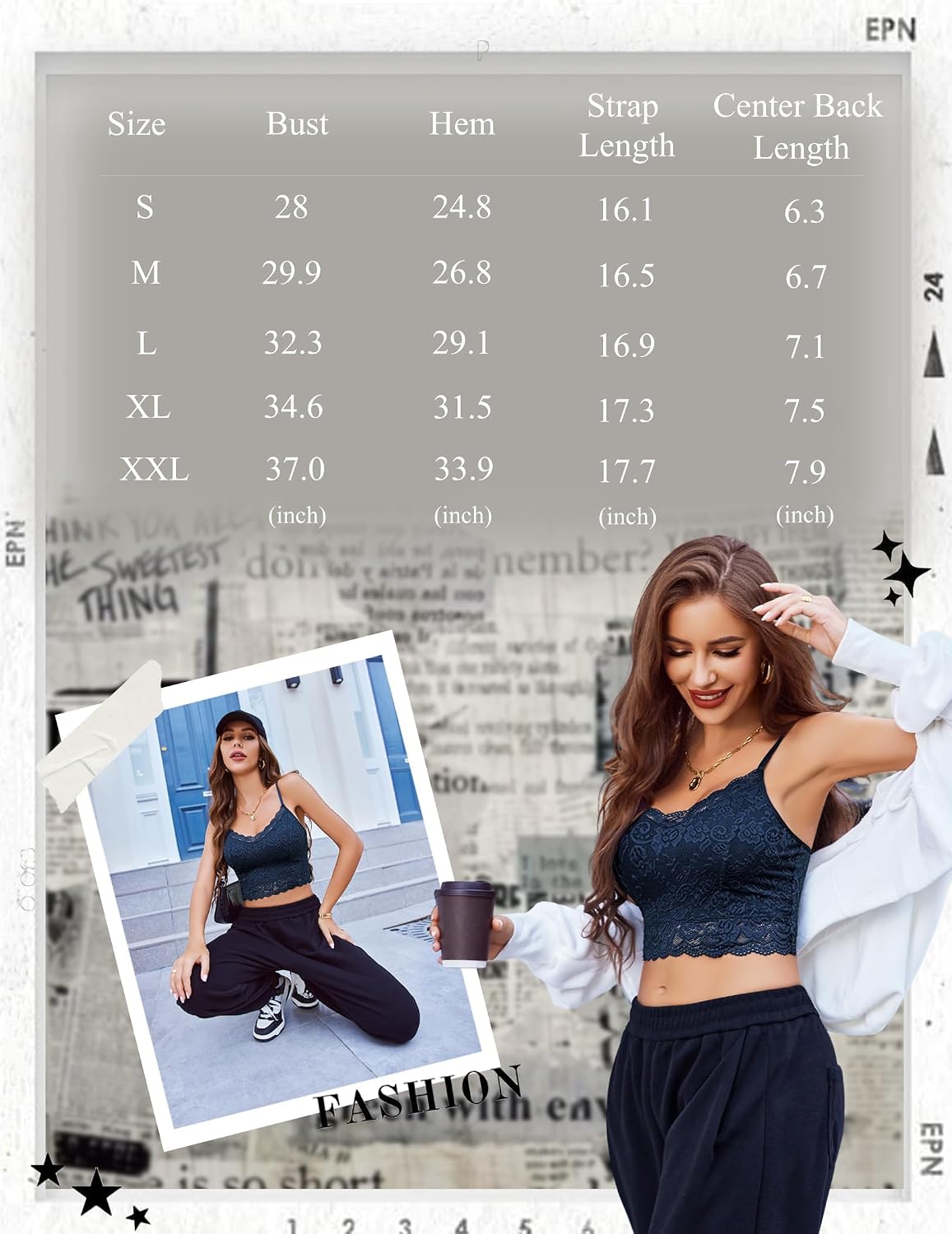 Avidlove dam spets bustier topp sexig bralette undertröja basic spagettiremmar camisole V-ringad rygg urtagning design tank toppar crop