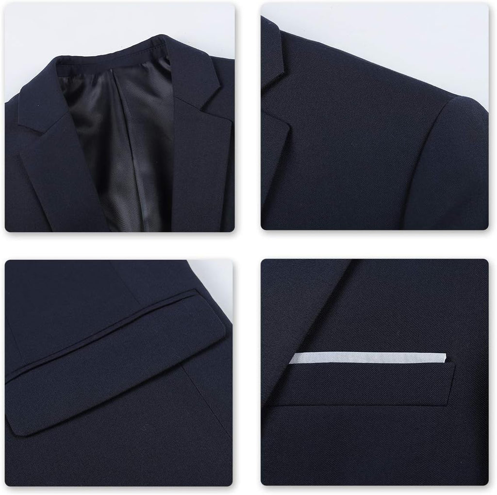 YOUTHUP Herr blazer Slim Fit 2 knappar formell vardaglig kostym jacka bröllop smoking jackor