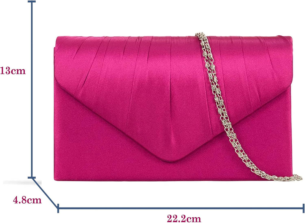 fi9® DAMER SATIN PARTY BORD BRIDAL EVENING CLUTCH HANDVÄSKA Handväska