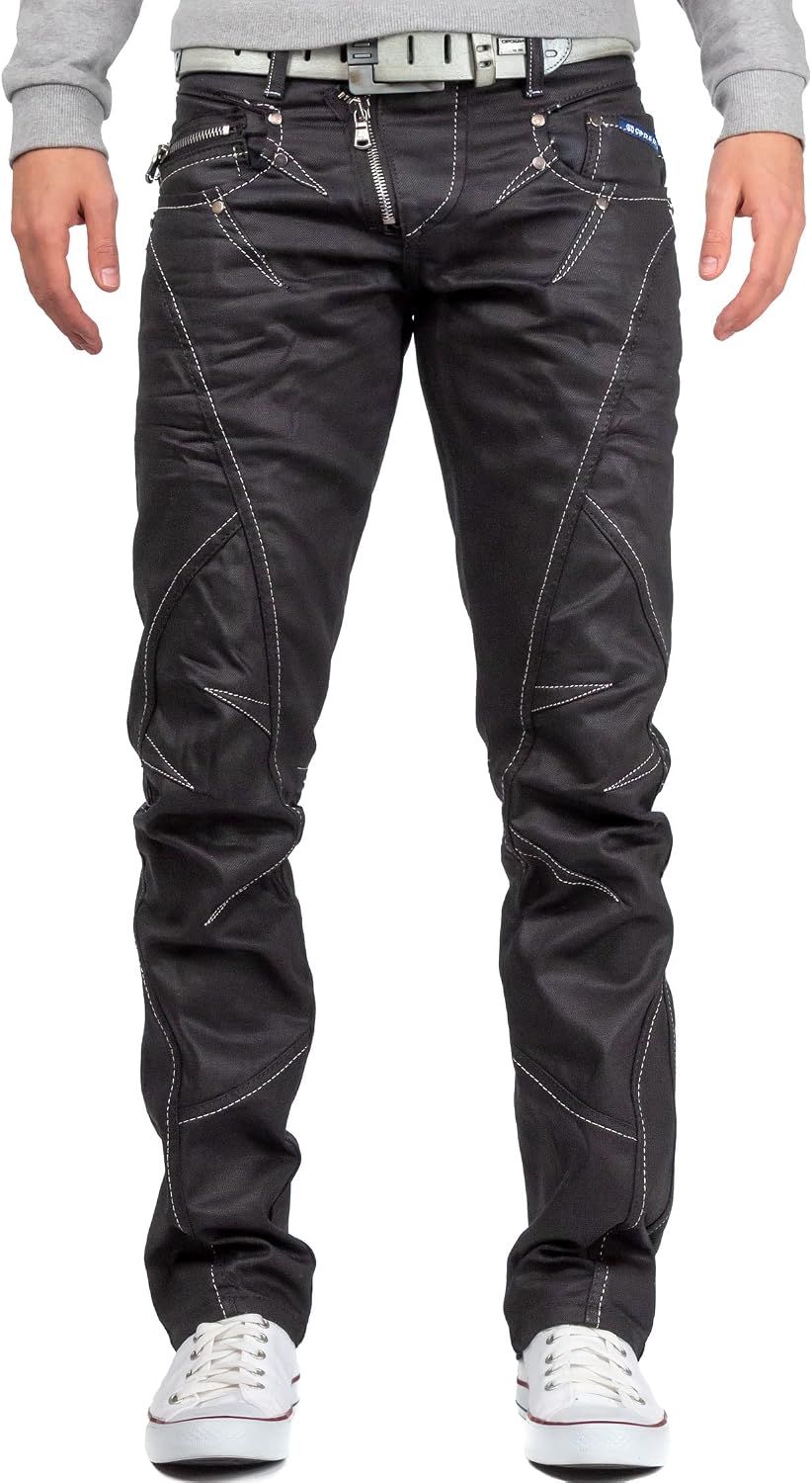 Cipo & Baxx Regular Jeans för män, Blå – 32