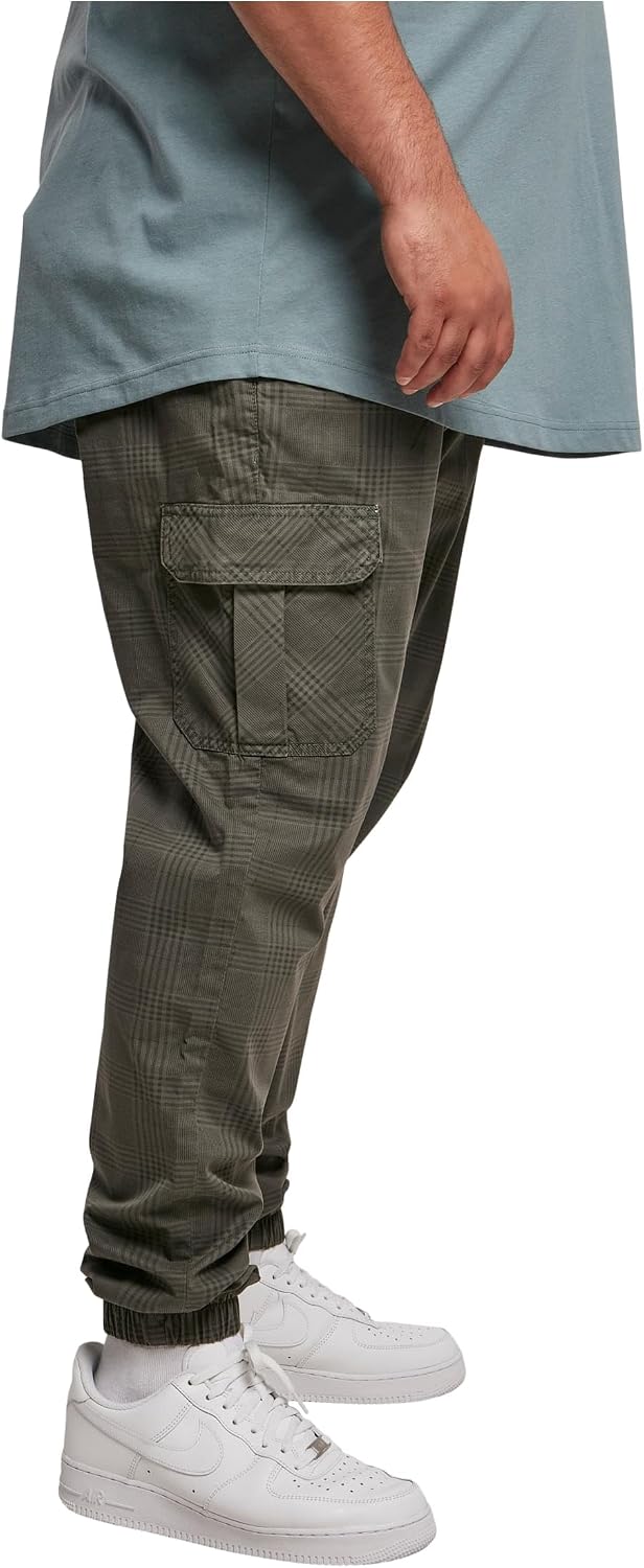 Urban Classics herr Byxor Aop Glencheck Cargo Jog Pants