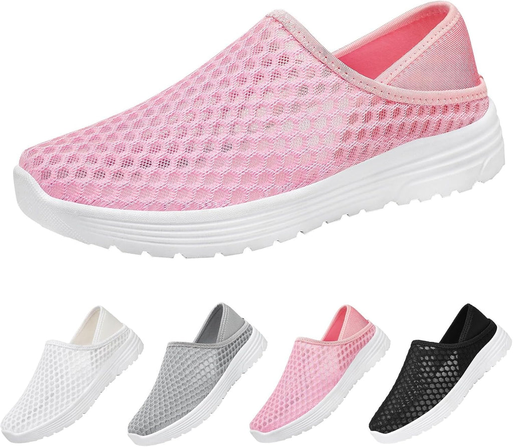 Legere bekväm snörfri herrsneakers, ventilerande herrsneakers, mjuk stickad topp, ortopediska slip-on skor, halkfria mjuka innersulor för fitness löpning promenader