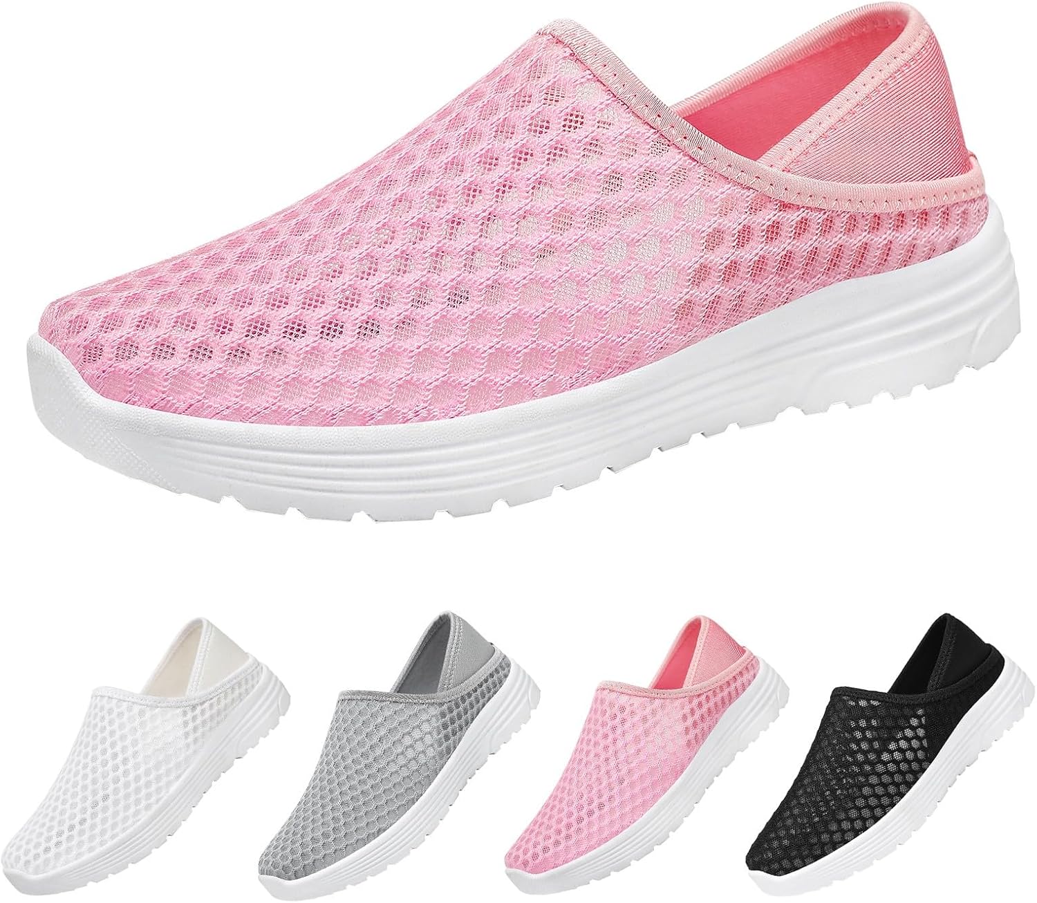 Legere bekväm snörfri herrsneakers, ventilerande herrsneakers, mjuk stickad topp, ortopediska slip-on skor, halkfria mjuka innersulor för fitness löpning promenader