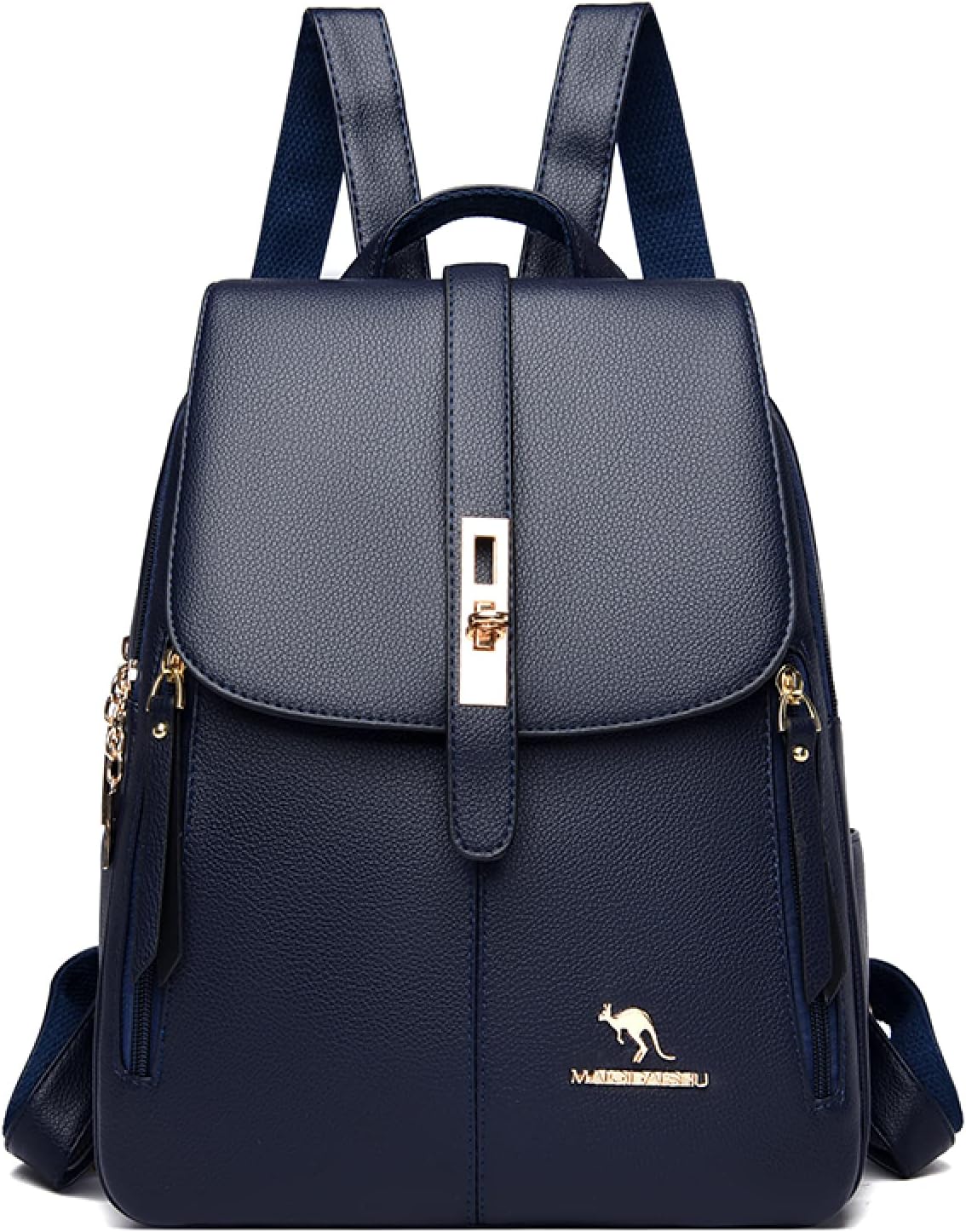 Backpack Purse Women Shoulder Bags Leather Backpacks Female Dayback Large Capacity School Bag For Girls,Blue,24 * 14 * 30CM