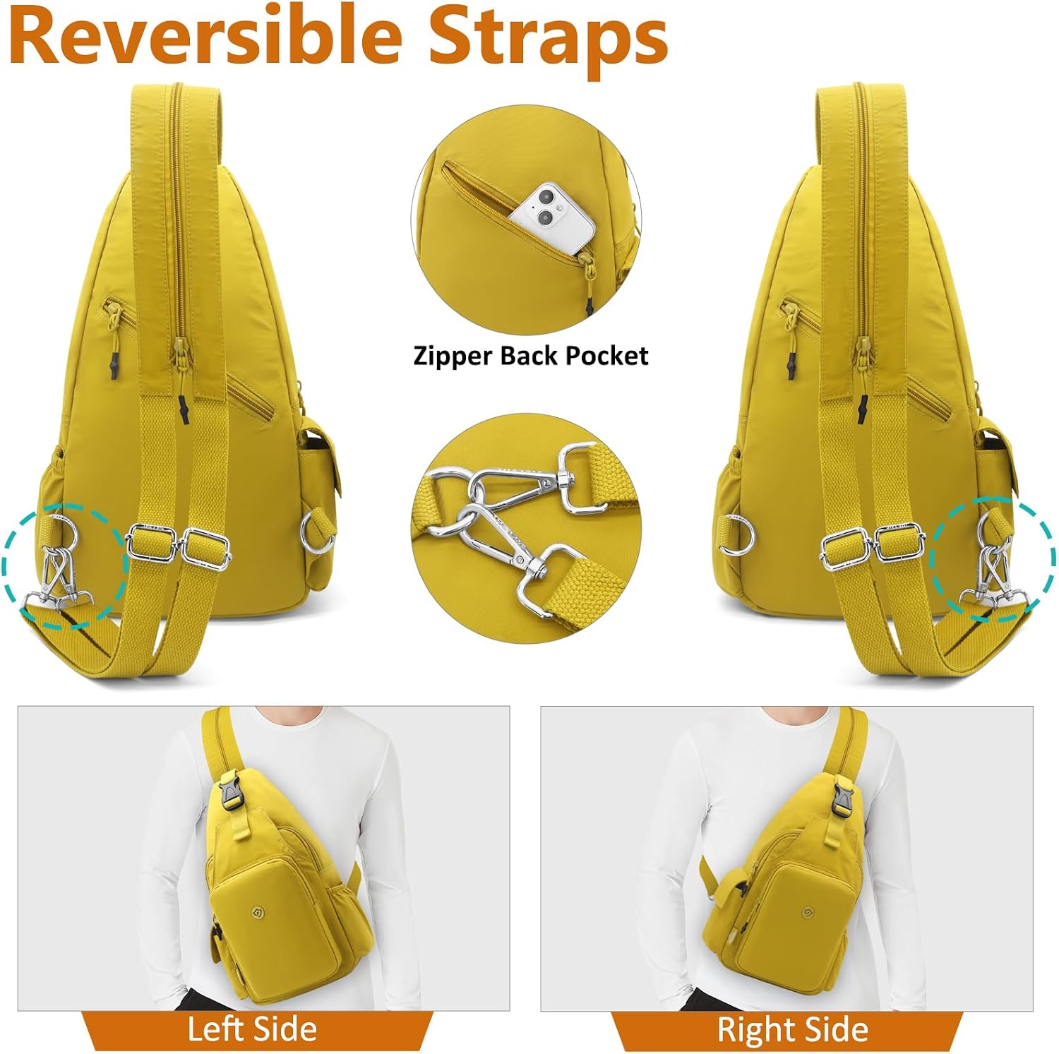 Bröstväska liten ryggsäck herr crossbody väska sling väska lätt bröstväska stöldskydd nylon ryggsäck axelväska herr dam för cykling resor sport