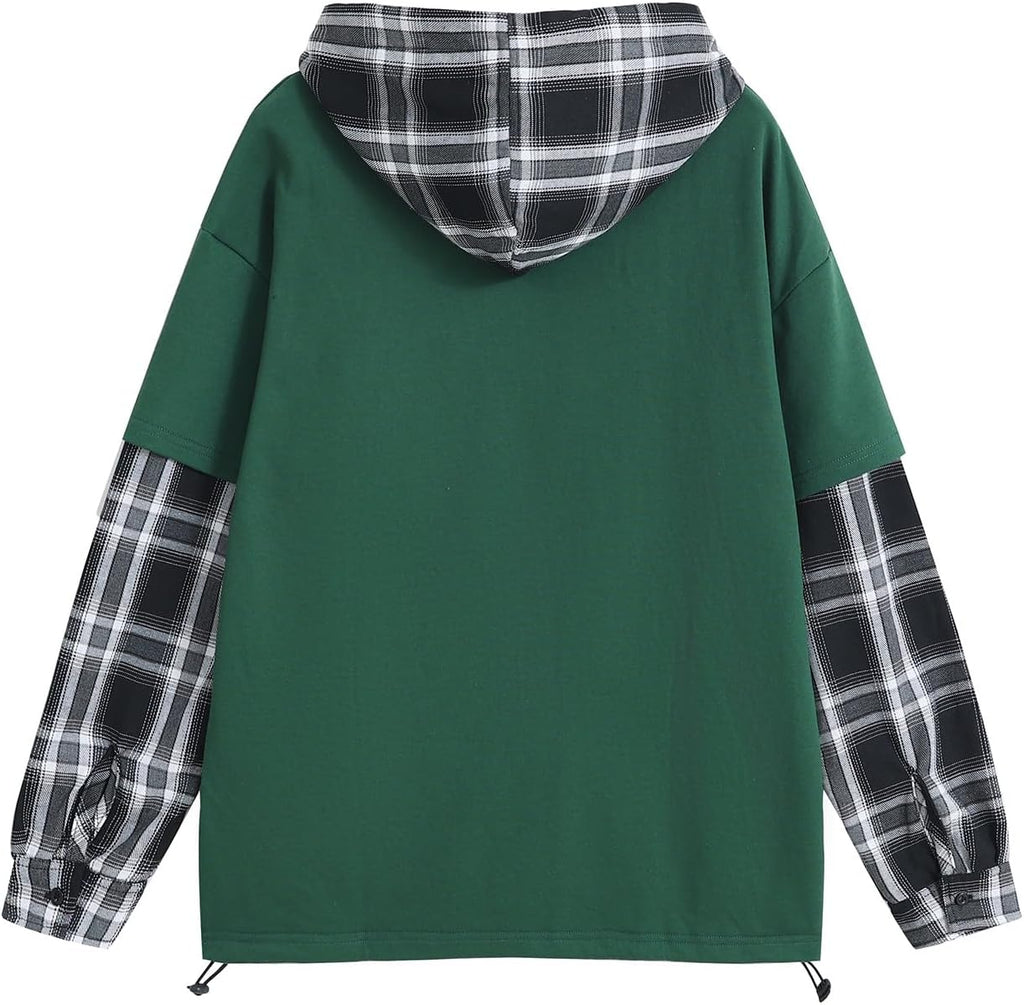 GURUNVANI Lappteknik huvtröjor herr bokstavstryck streetwear huvtröja herr sweatshirt
