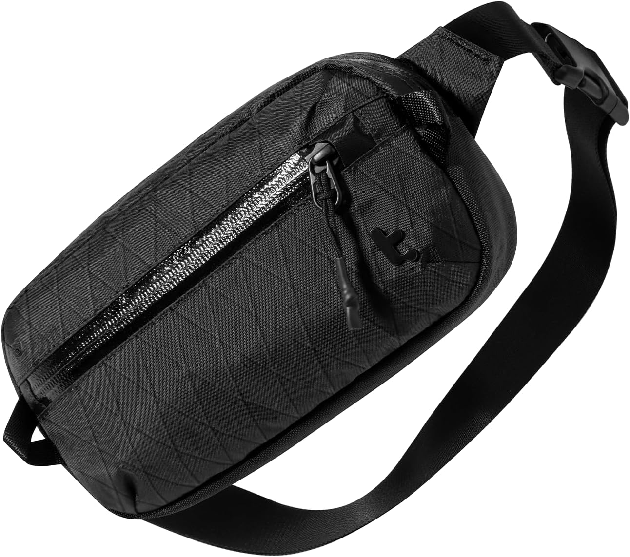 tomtoc 1,5 l crossbody väska med RFID-skydd, liten unisex axelremsväska, sling bag, lätt, vattentät sling bag, för utomhusresor, svart