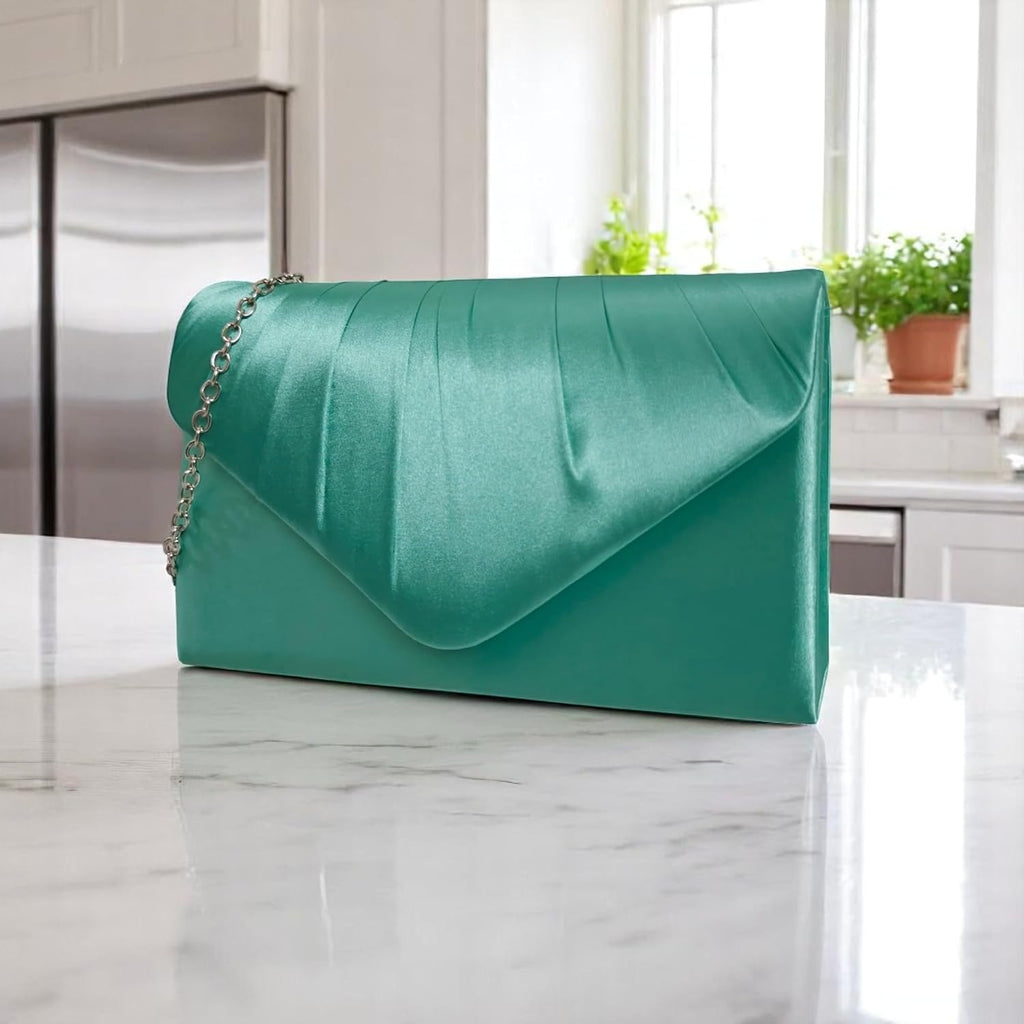 fi9® DAMER SATIN PARTY BORD BRIDAL EVENING CLUTCH HANDVÄSKA Handväska
