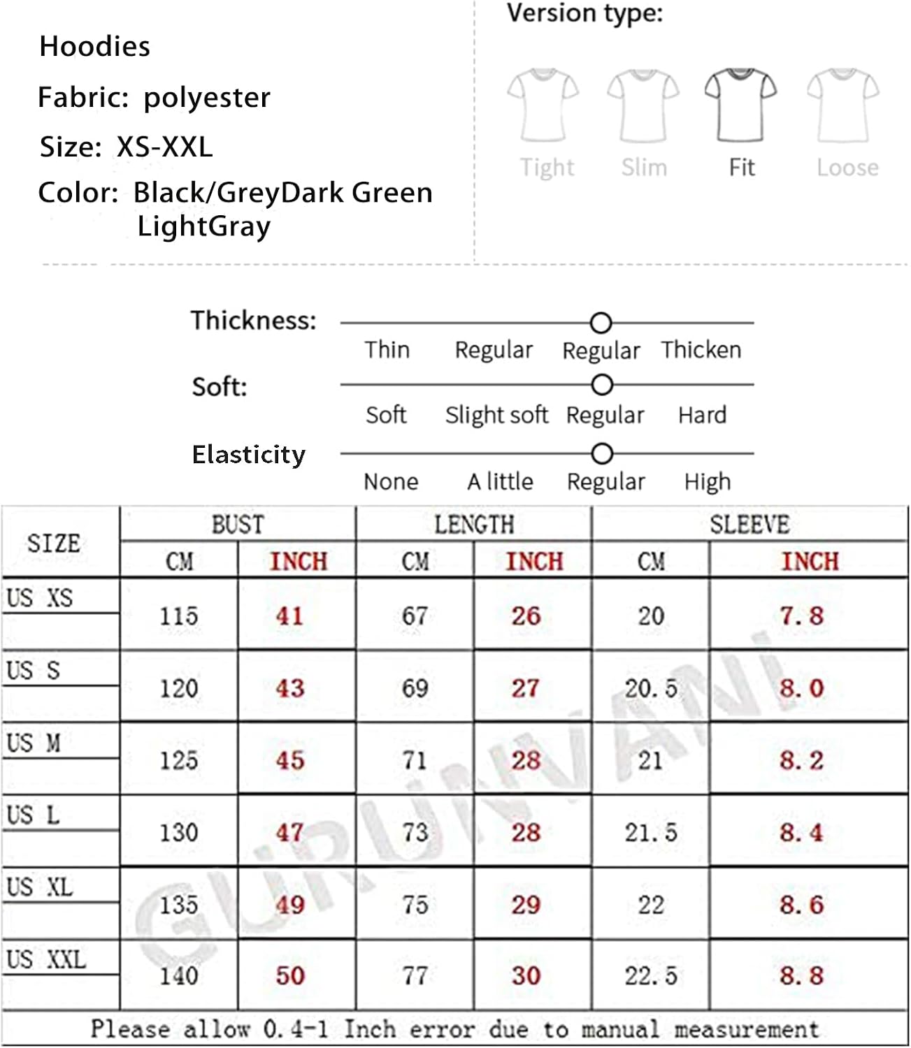 GURUNVANI unisex - vuxen 20wa7401 Tröja med huva