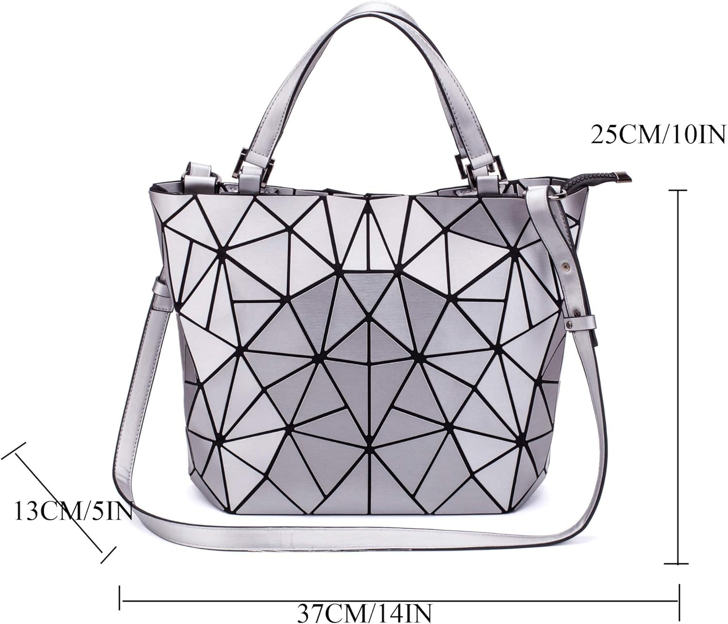 Geometriska lysande gitter handväska kedja crossbody påse tygväskor handväskor holografiska handväskor för kvinnor femmes