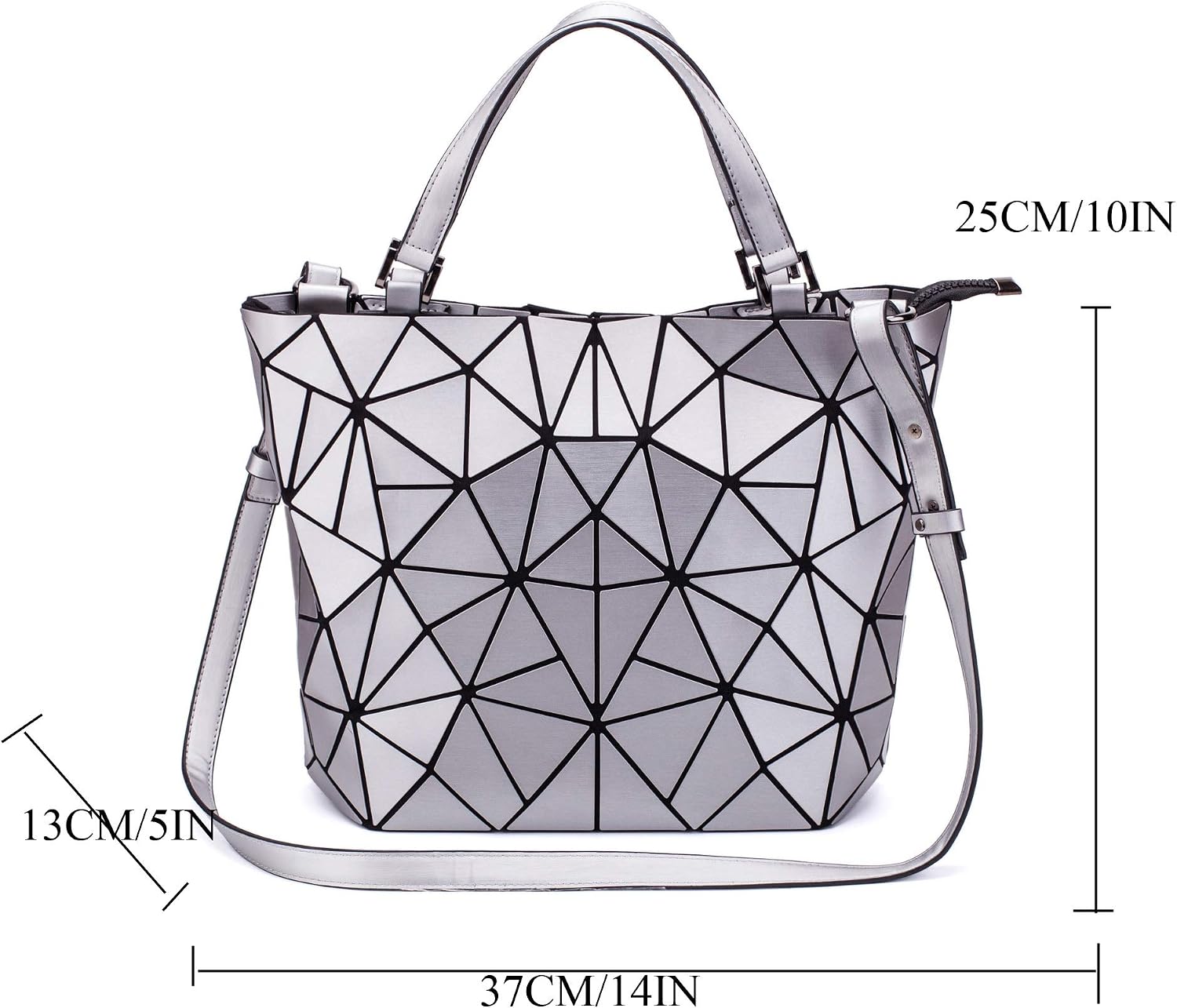 Geometriska lysande gitter handväska kedja crossbody påse tygväskor handväskor holografiska handväskor för kvinnor femmes