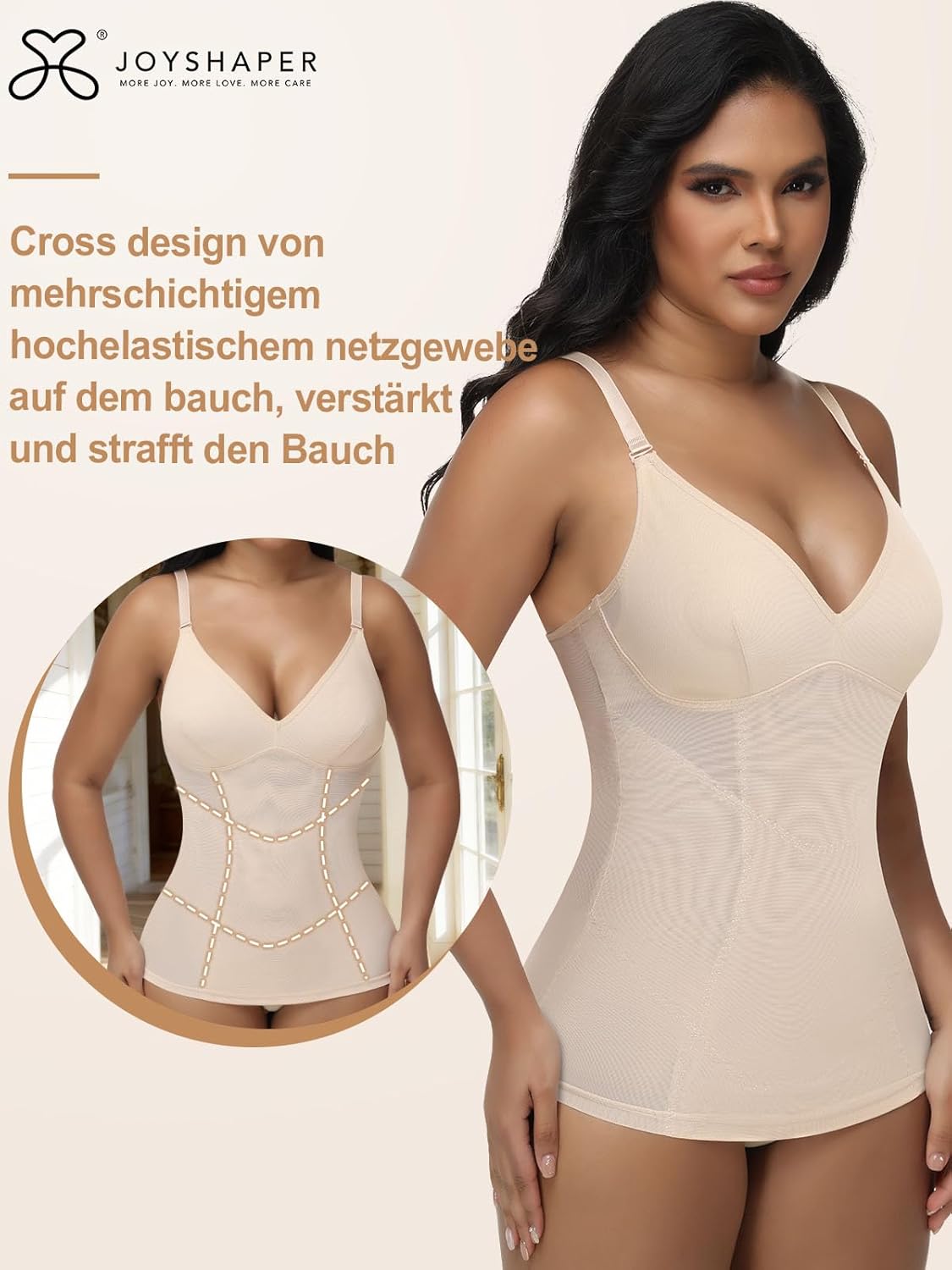 Joyshaper Compression Cami Top för Kvinnor Bodycon Tanktoppar Slimming Tummy Control Shaping Vest