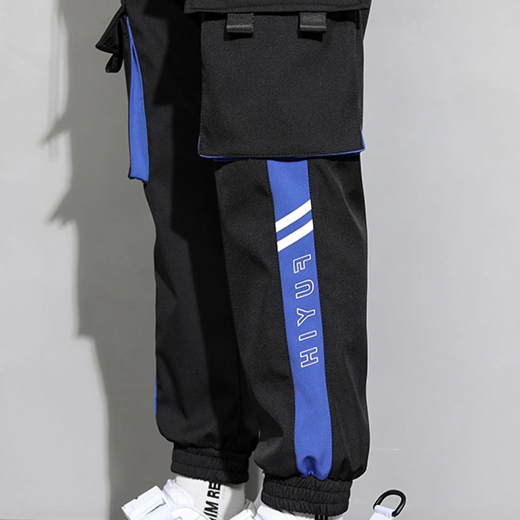 XYXIONGMAO Streetwear joggingbyxor casual sportbyxor säckiga vardagliga techwear hiphop träningsbyxor svarta cargobyxor för män