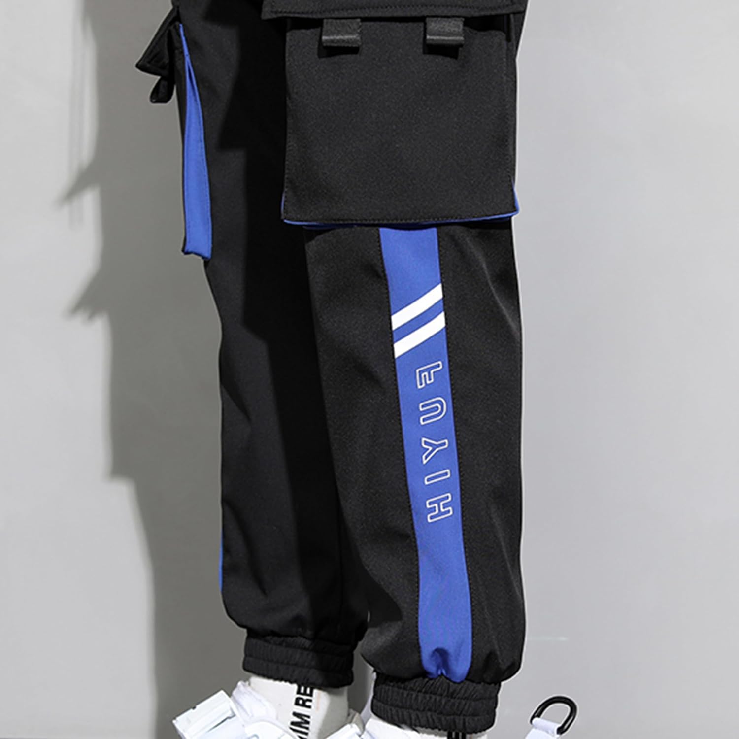 XYXIONGMAO Streetwear joggingbyxor casual sportbyxor säckiga vardagliga techwear hiphop träningsbyxor svarta cargobyxor för män