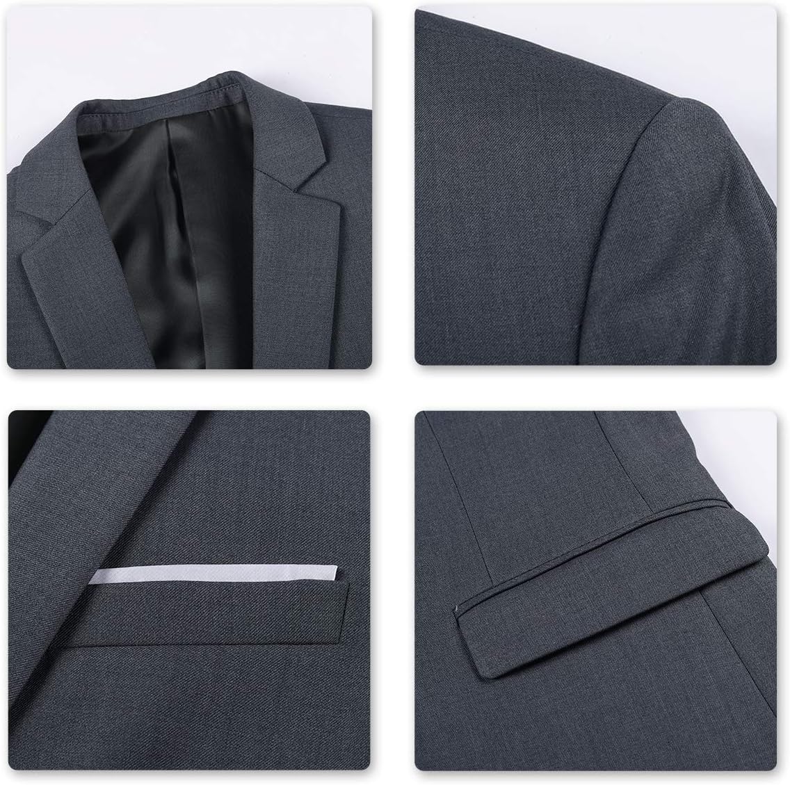 YOUTHUP Herr blazer Slim Fit 2 knappar formell vardaglig kostym jacka bröllop smoking jackor