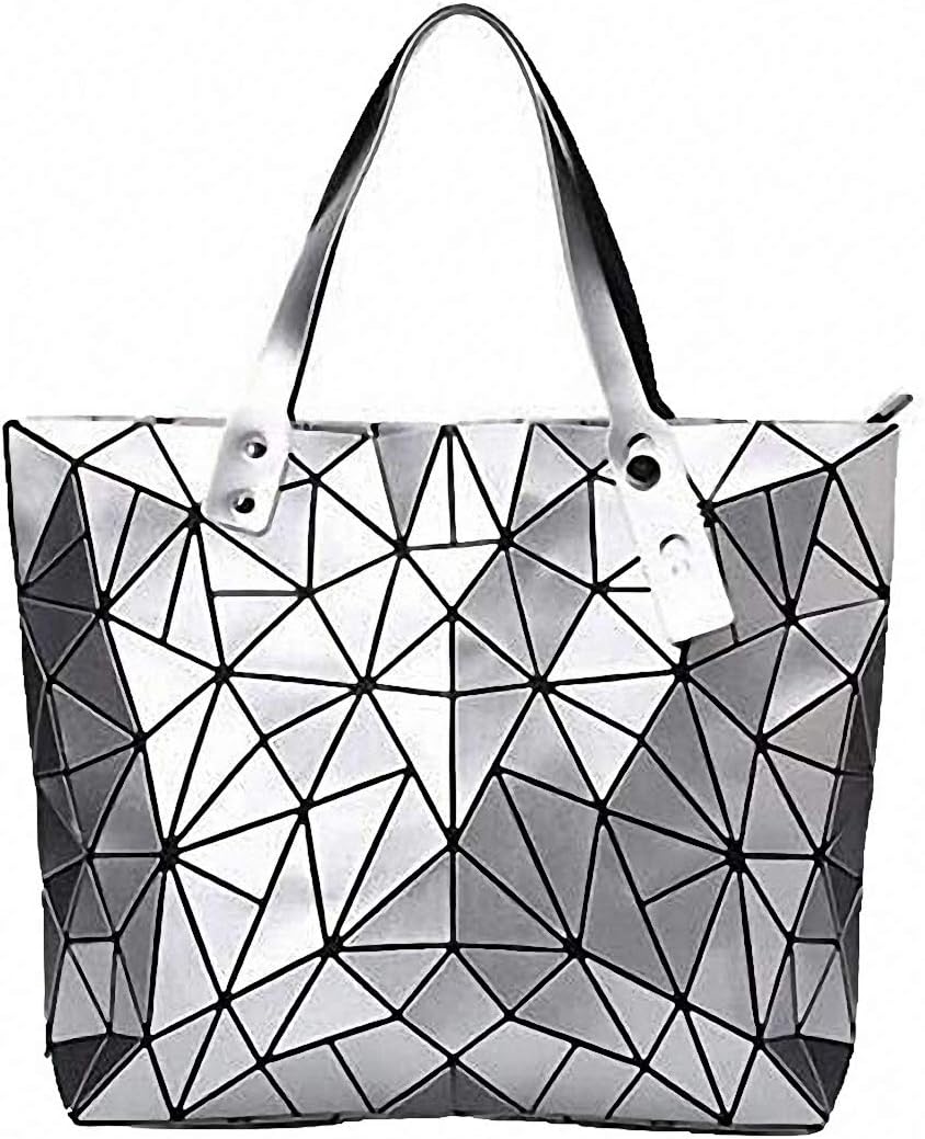 Geometriska lysande gitter handväska kedja crossbody påse tygväskor handväskor holografiska handväskor för kvinnor femmes