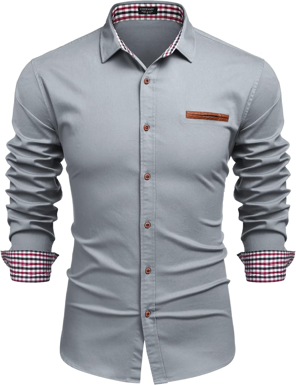 COOFANDY jeansskjorta för män, denimskjorta, långärmad skjorta, cowboystil, fritidsskjorta, män, Kent krage, affärer, ledig