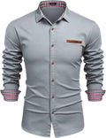 COOFANDY jeansskjorta för män, denimskjorta, långärmad skjorta, cowboystil, fritidsskjorta, män, Kent krage, affärer, ledig