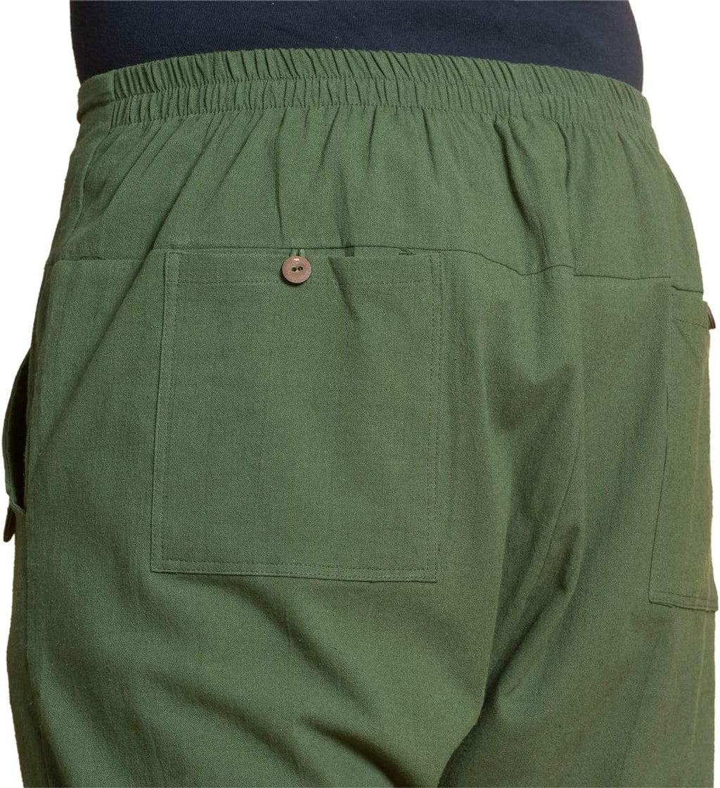 PANASIAM Yogi Pants Classic för dam och herr I bekväma fritidsbyxor i Aladin-Harem-stil – 100% bomull I optimal passform tack vare dragsko fram och elastisk linning bak I sommarbyxor