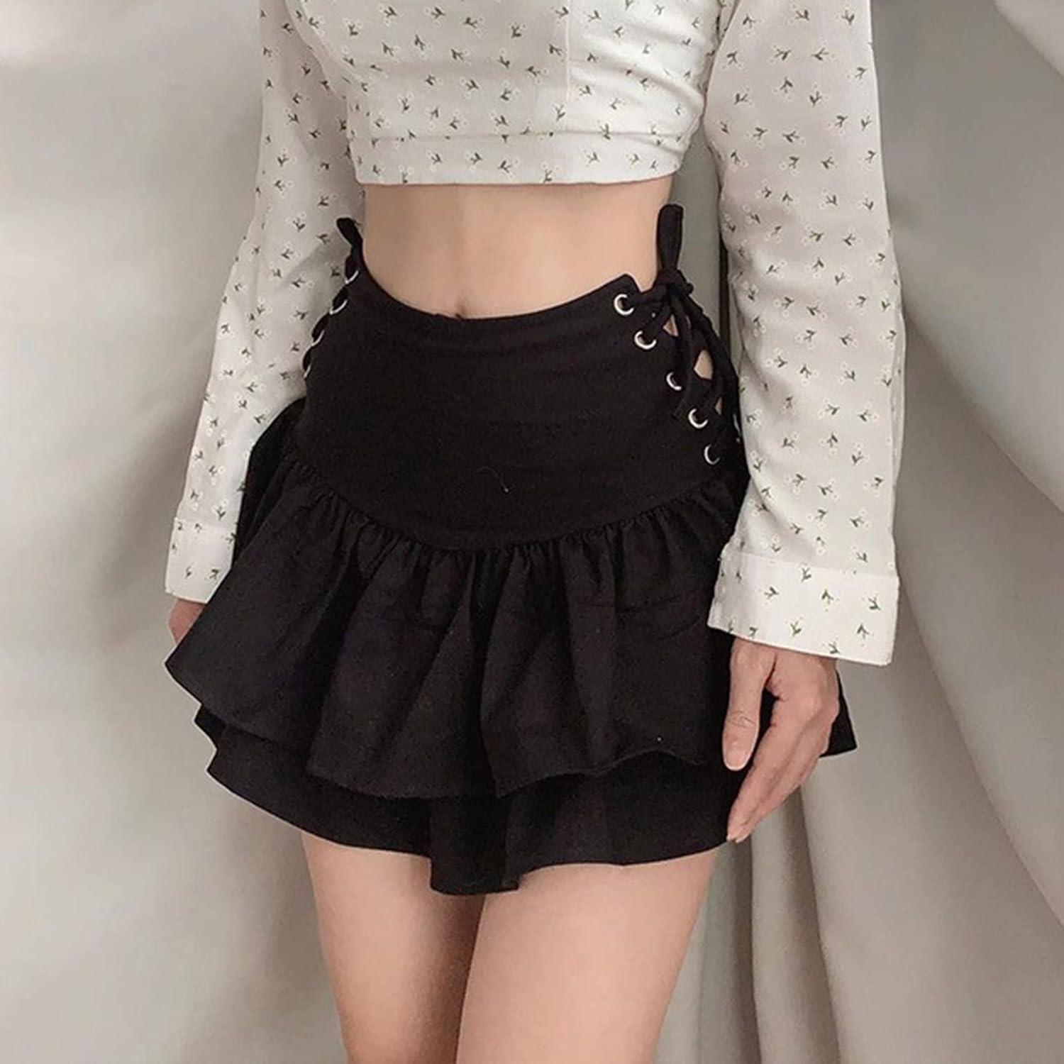Minikjol dam sexig Y2k kjol gotiska kläder dam rave kläder för kvinnor