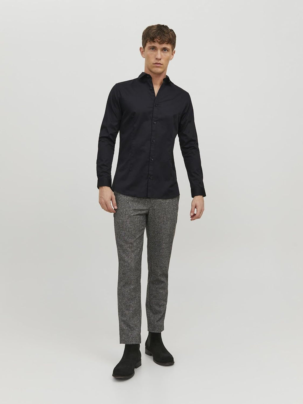 JACK & JONES herr Jjprparma skjorta L/S Noos JJPRPARMA SHIRT L/S NOOS (1-pack)
