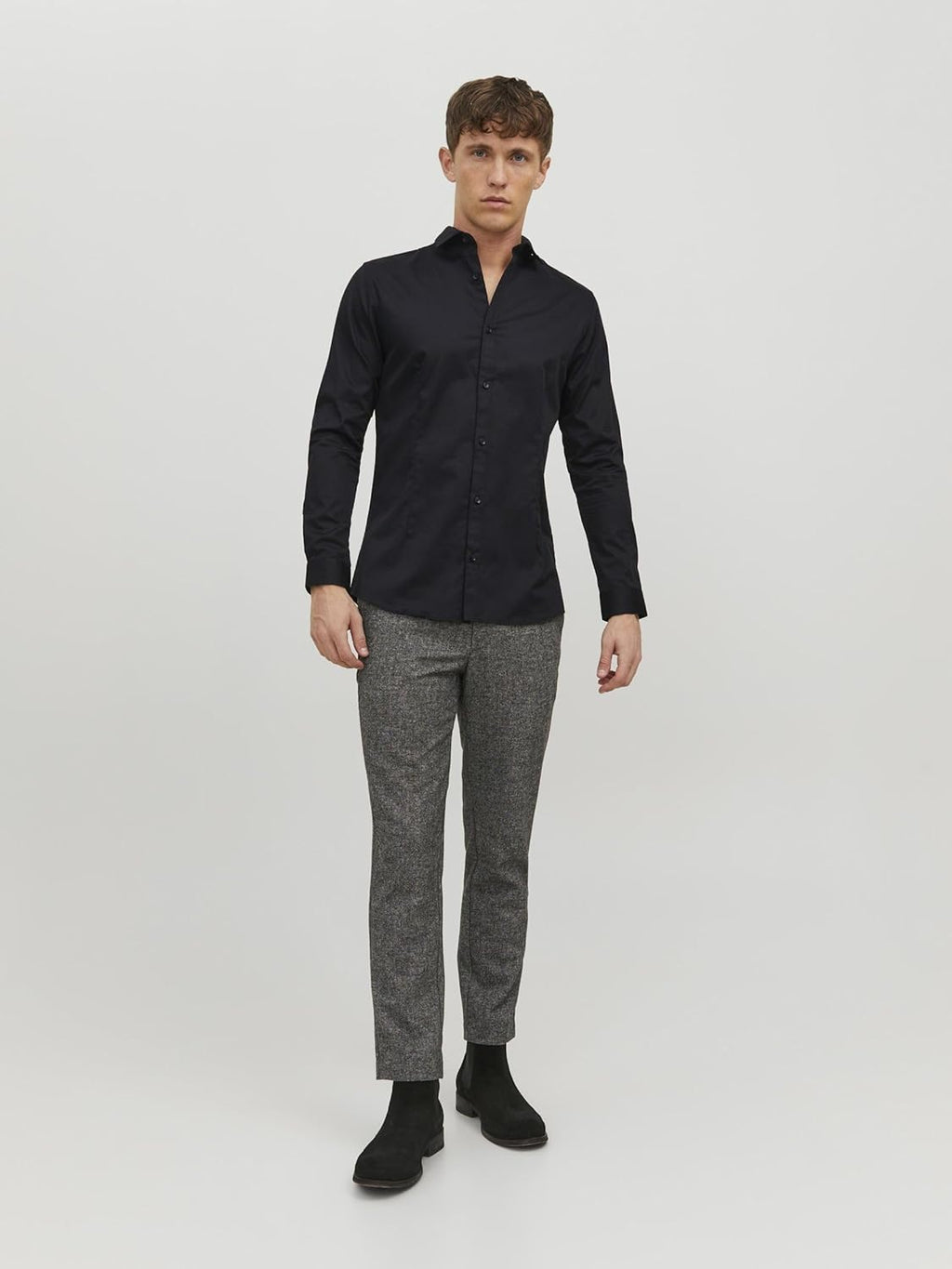 JACK & JONES herr Jjprparma skjorta L/S Noos JJPRPARMA SHIRT L/S NOOS (1-pack)