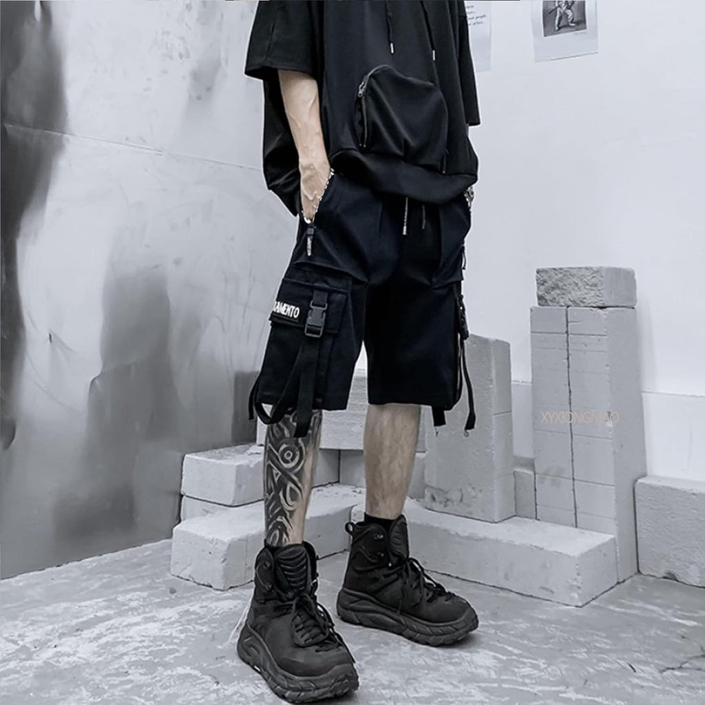 XYXIONGMAO Joggingbyxor för män Techwear svarta hiphop cargoshorts streetwear träningsbyxor cargobyxor för män
