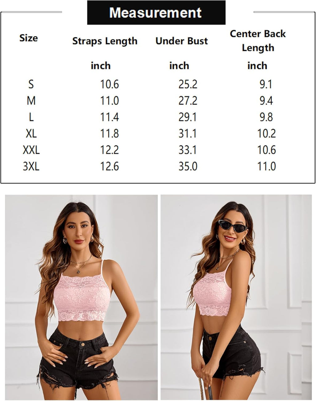 Avidlove Damer spets crop top camilose undertröja magfri toppar