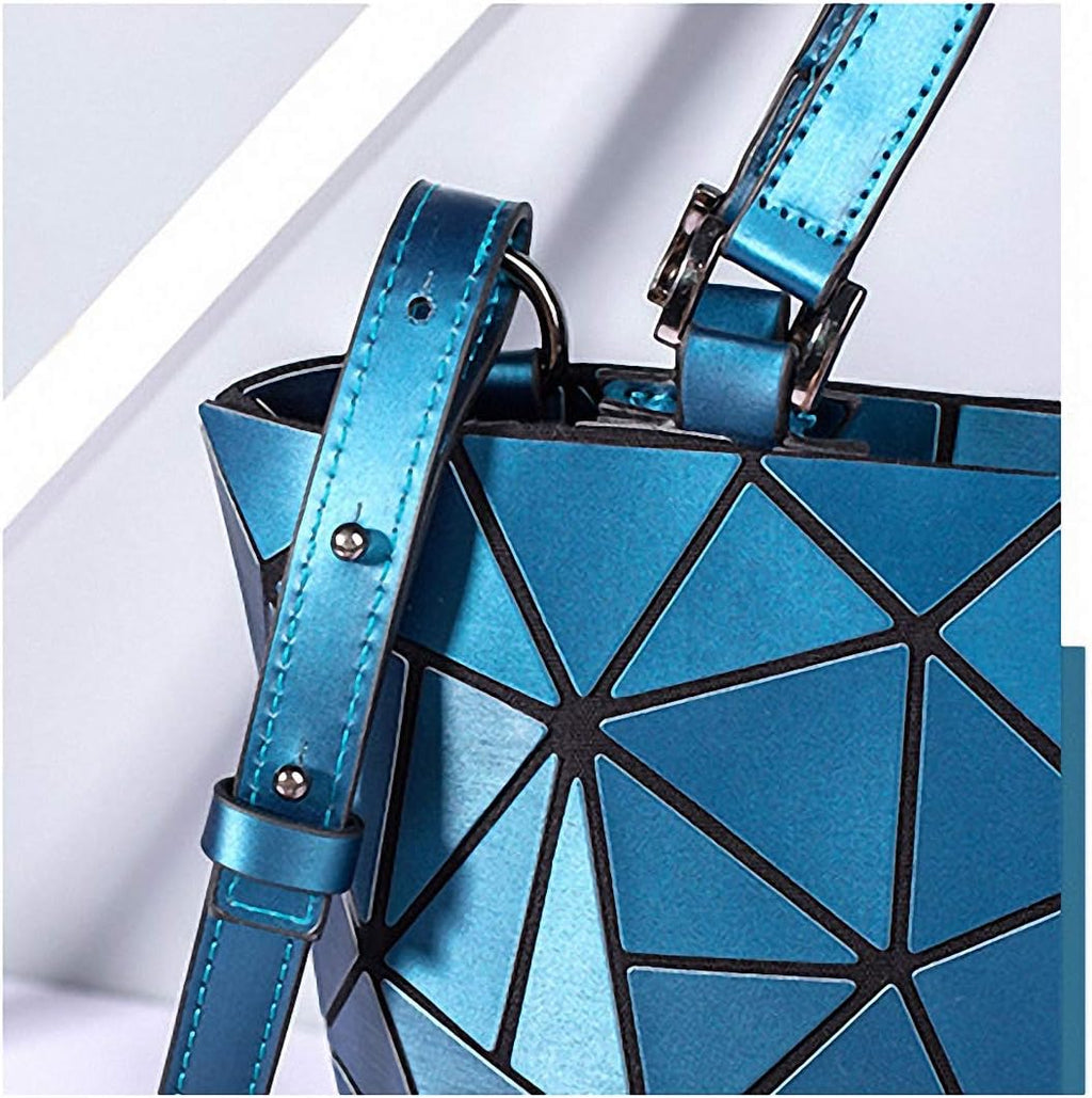 Geometriska lysande gitter handväska kedja crossbody påse tygväskor handväskor holografiska handväskor för kvinnor femmes