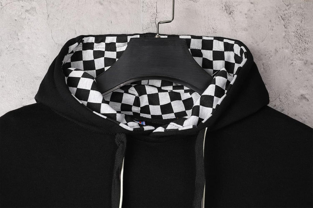 GURUNVANI Lappteknik huvtröjor herr bokstavstryck streetwear huvtröja herr sweatshirt