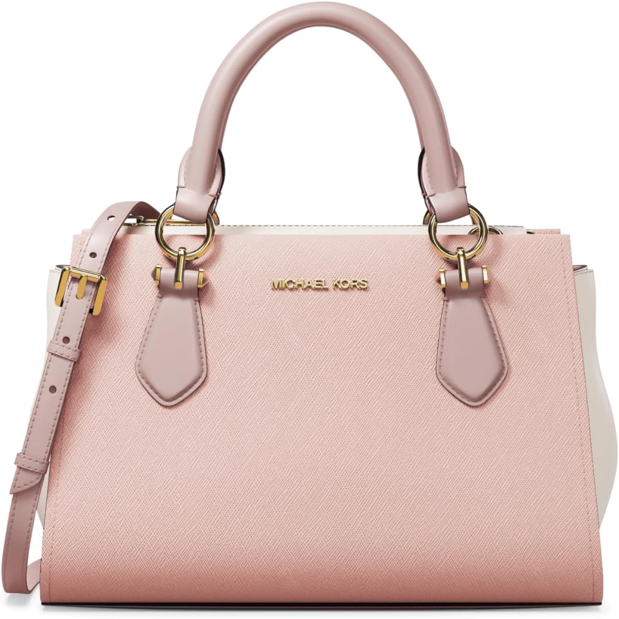 Michael Kors Marilyn liten axelremsväska, guldtonad hårdvara/puder rouge multi