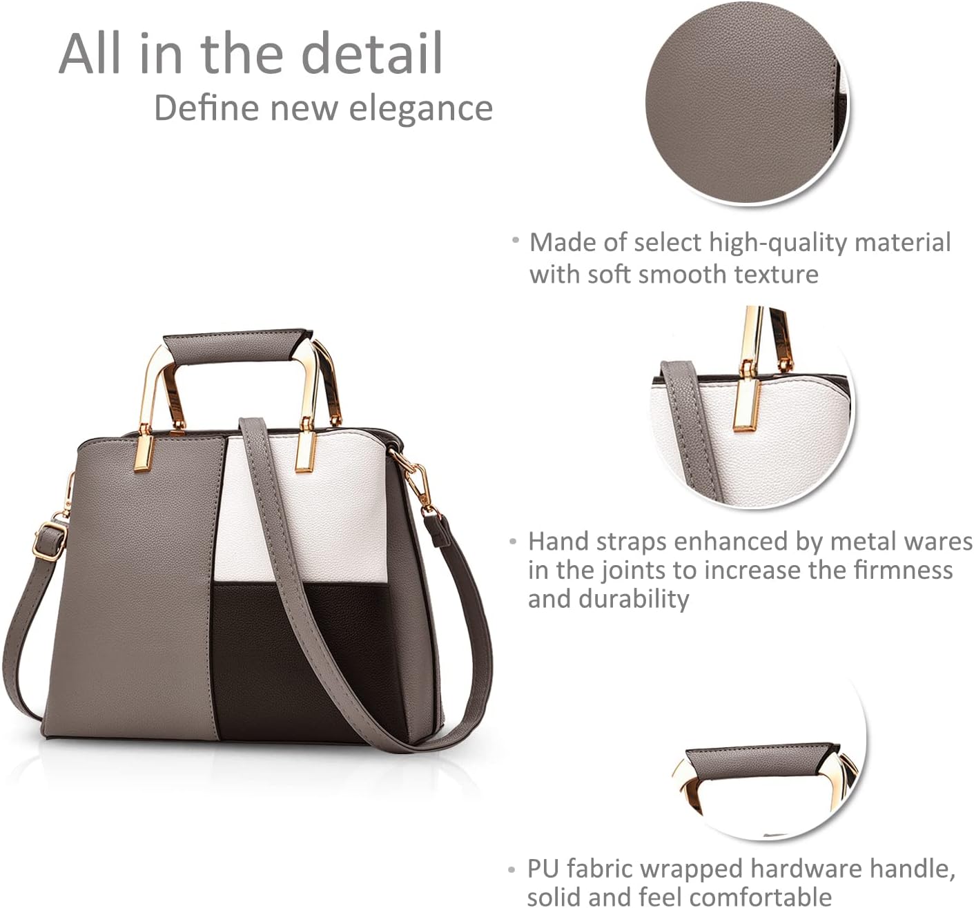 NICOLE&DORIS Dam axelväskor enkel axelväska crossbody messengerväska väska all satchel väska för dam PU läder