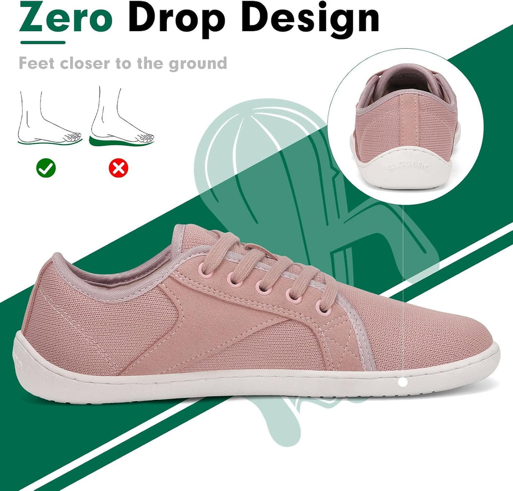 SAGUARO Unisex Knit Barfoot skor med Zero Drop Sula, Luck , Storlek 36–48