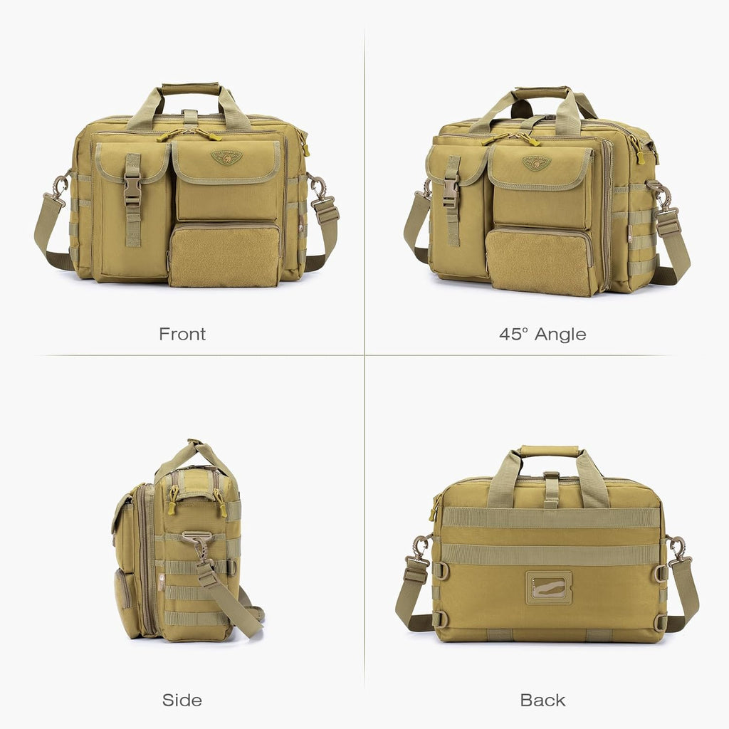 SPAHER Portfölj Herr Arbetsväska Herr Laptopväska 14/15,6/17,3 tum Business Tactical Bag Militärväska Axelväska Messenger Bag Herr Present för Kvinnor Herr
