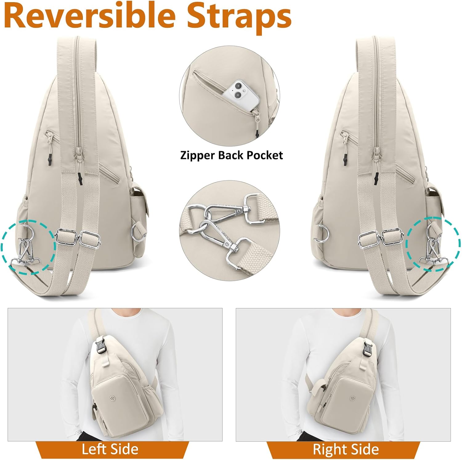 Bröstväska liten ryggsäck herr crossbody väska sling väska lätt bröstväska stöldskydd nylon ryggsäck axelväska herr dam för cykling resor sport