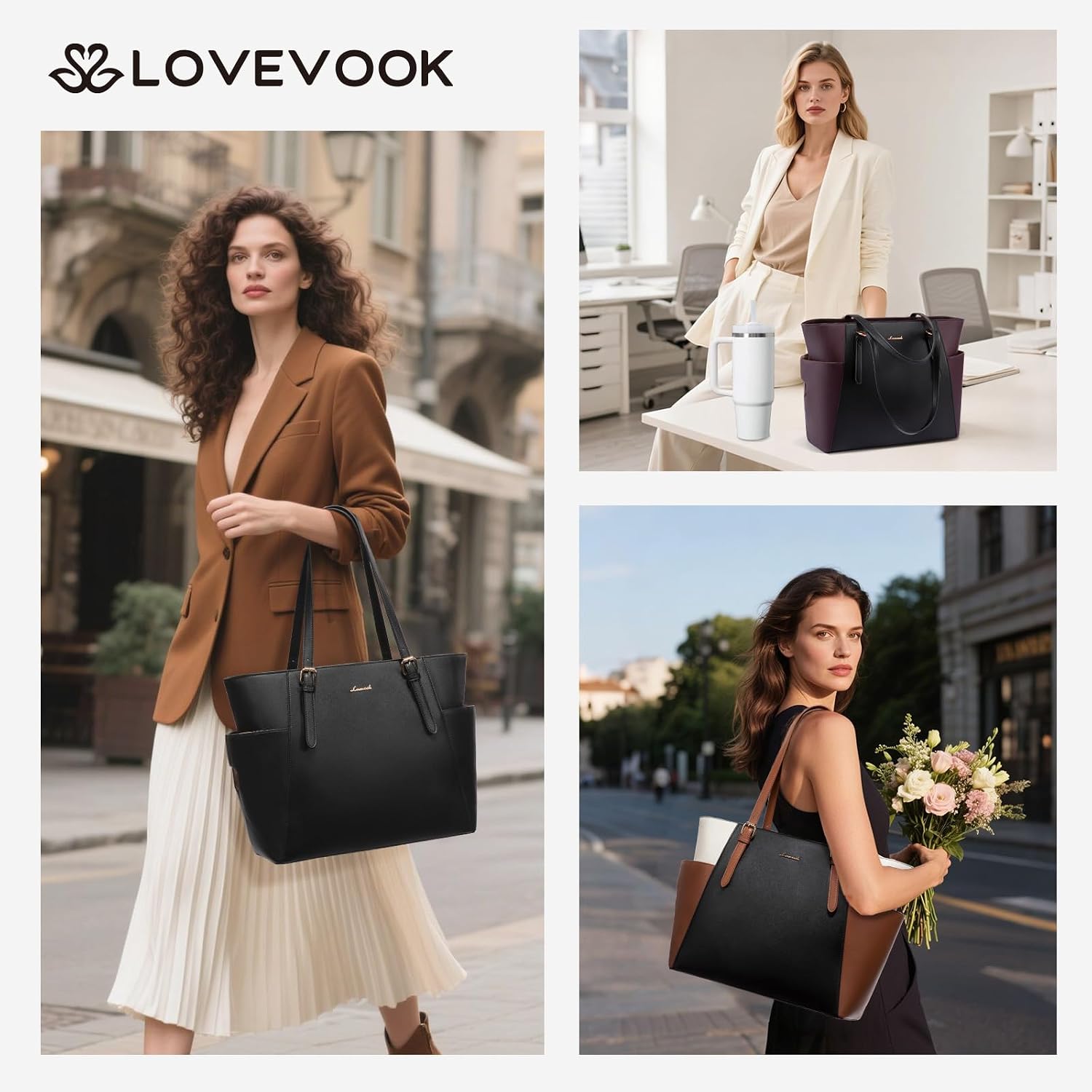 LOVEVOOK Laptopväska dam 15,6 tum