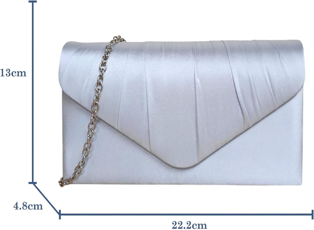 fi9® DAMER SATIN PARTY BORD BRIDAL EVENING CLUTCH HANDVÄSKA Handväska