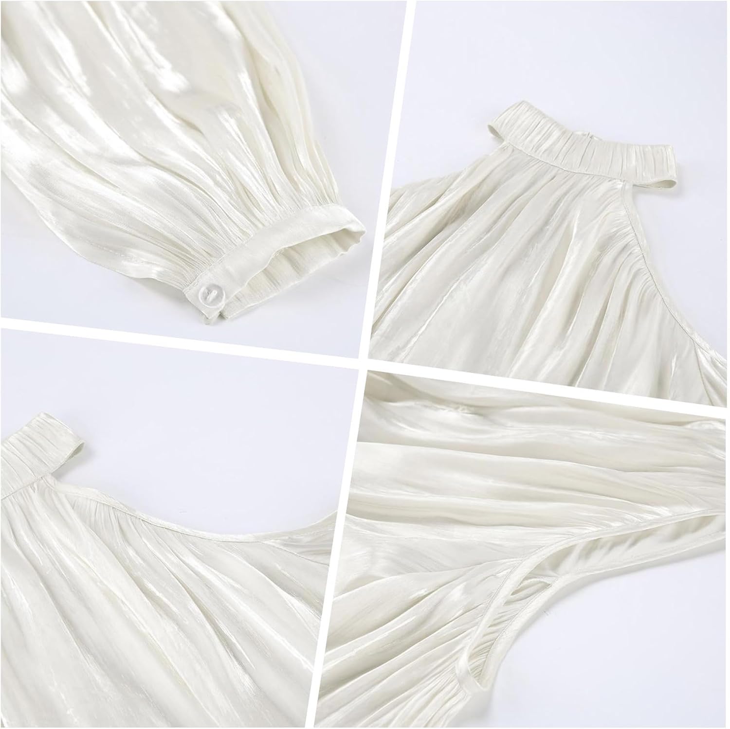 Blus med puffärmar damer elegant sexig axellös halsringning skjortor tunika toppar för fest, klubb, festlig, semester, bröllopsgäster