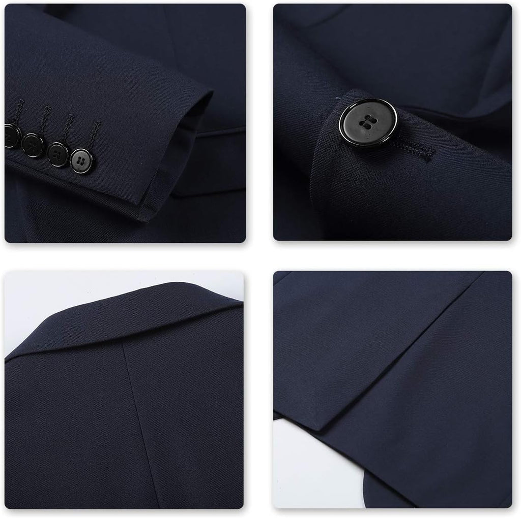 YOUTHUP Herr blazer Slim Fit 2 knappar formell vardaglig kostym jacka bröllop smoking jackor