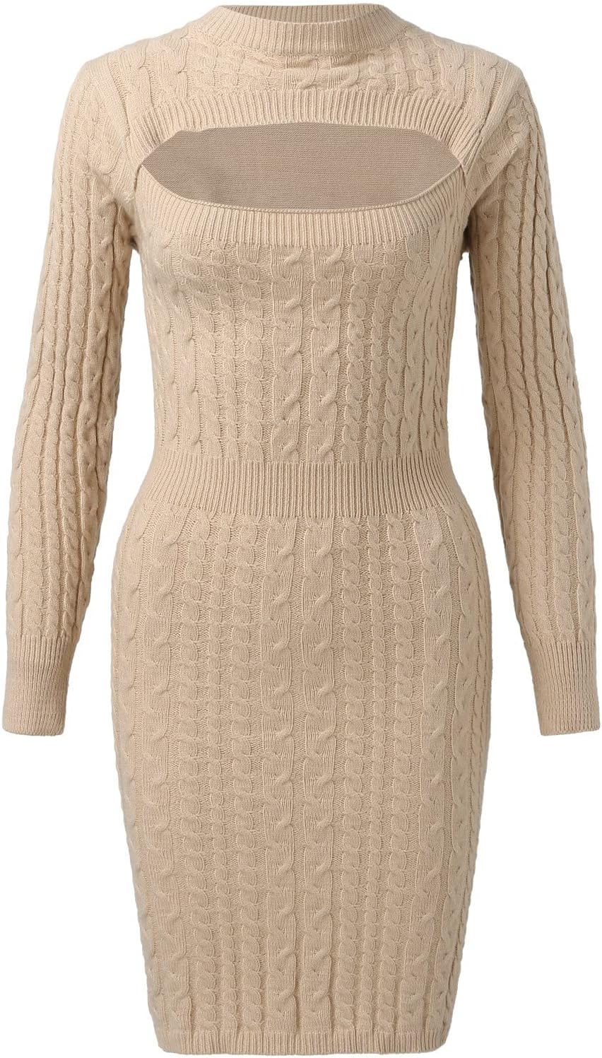 Dam Långärmad Stretchig Bodycon-klänning