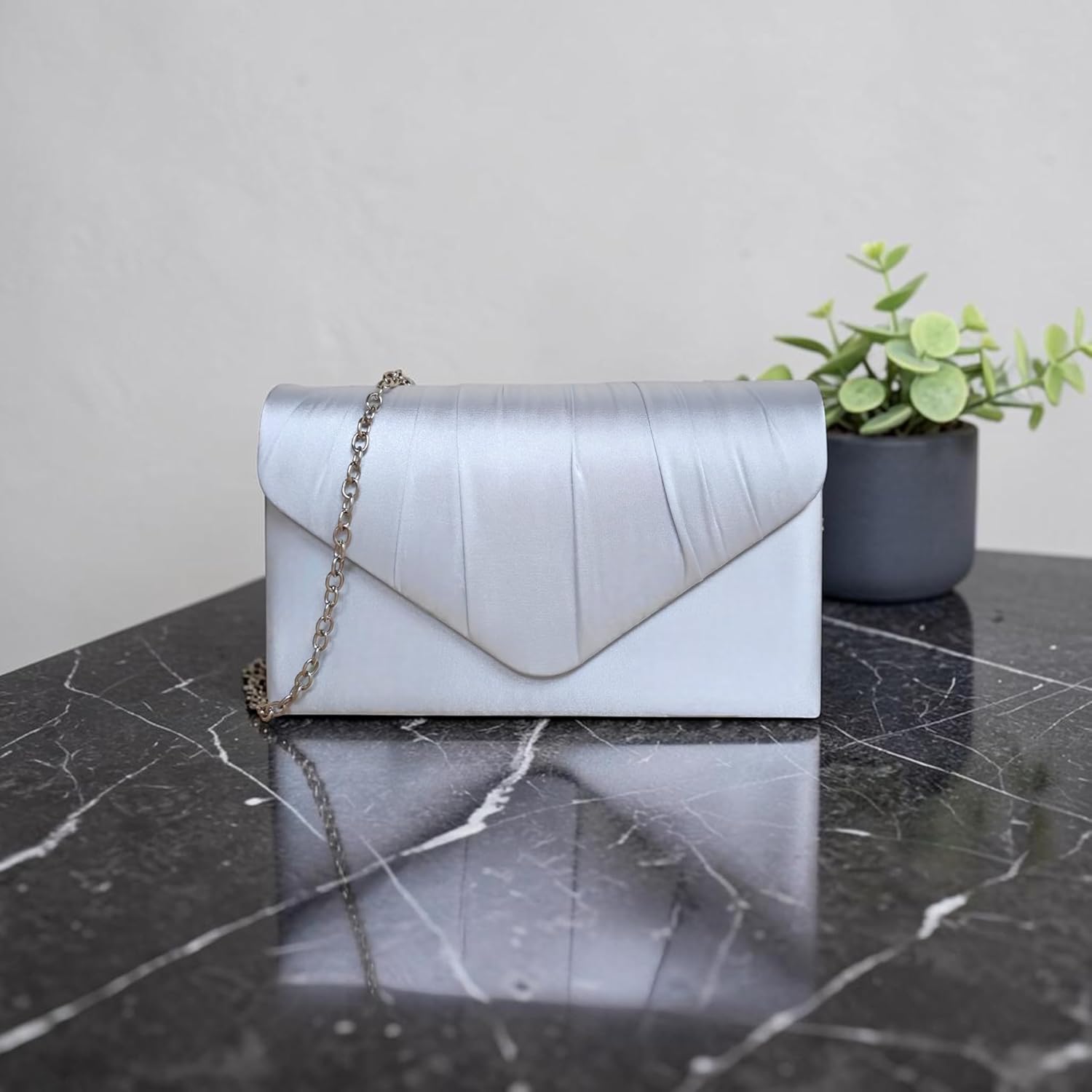 fi9® DAMER SATIN PARTY BORD BRIDAL EVENING CLUTCH HANDVÄSKA Handväska