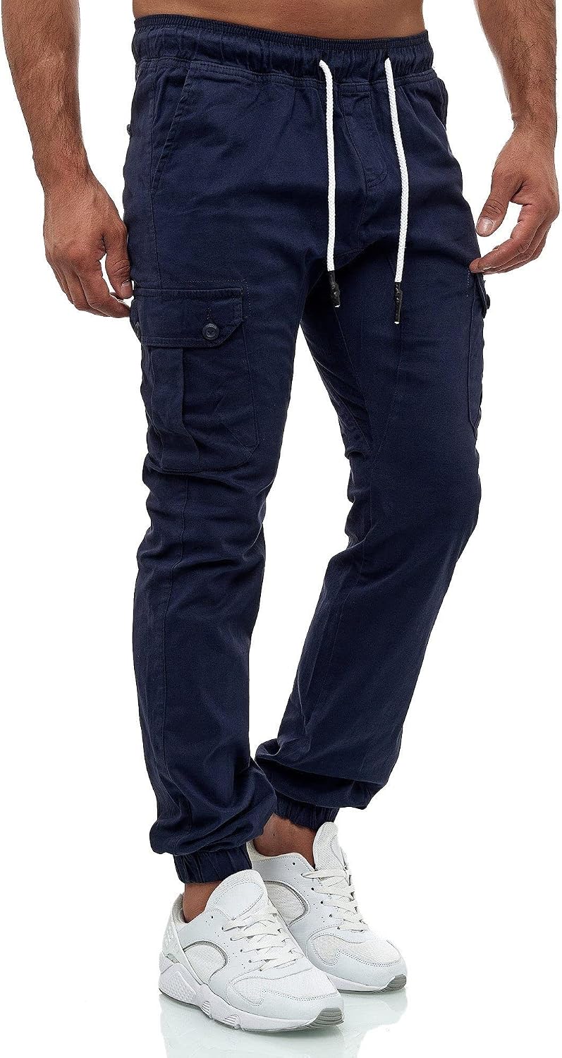 Tazzio cargobyxor herr, cargobyxor, joggingbyxor, chinos, normal passform, jeans 16610