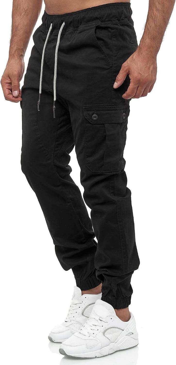 Tazzio cargobyxor herr, cargobyxor, joggingbyxor, chinos, normal passform, jeans 16610