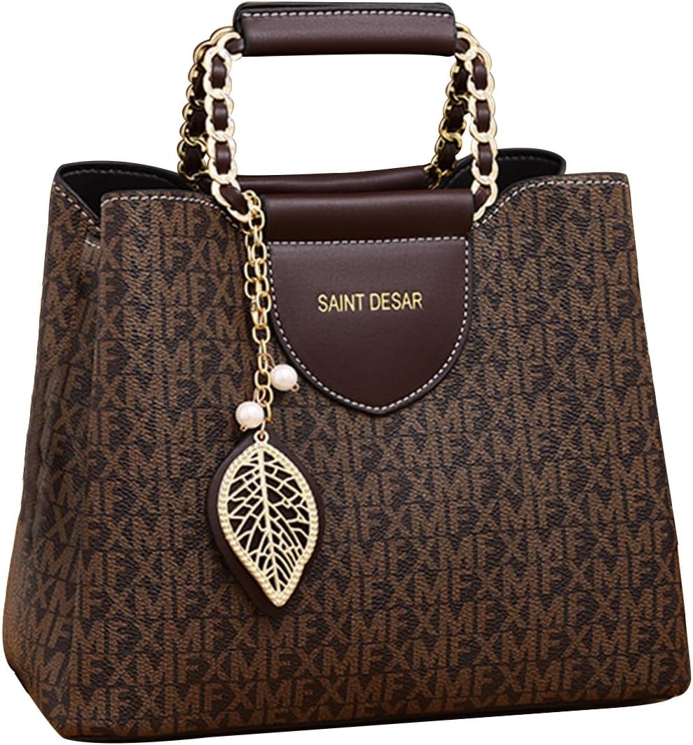 CORIOS Elegant handväska för kvinnor damer PU-läder axelväska över kroppen mode messenger topphandtag väska liten hobbo skolväska shopping resa kontor väska