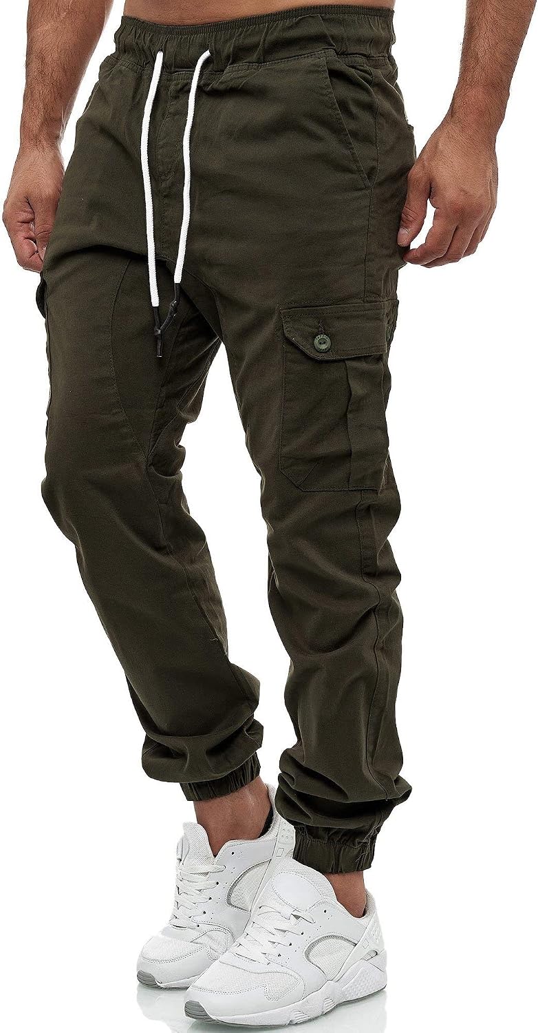 Tazzio cargobyxor herr, cargobyxor, joggingbyxor, chinos, normal passform, jeans 16610